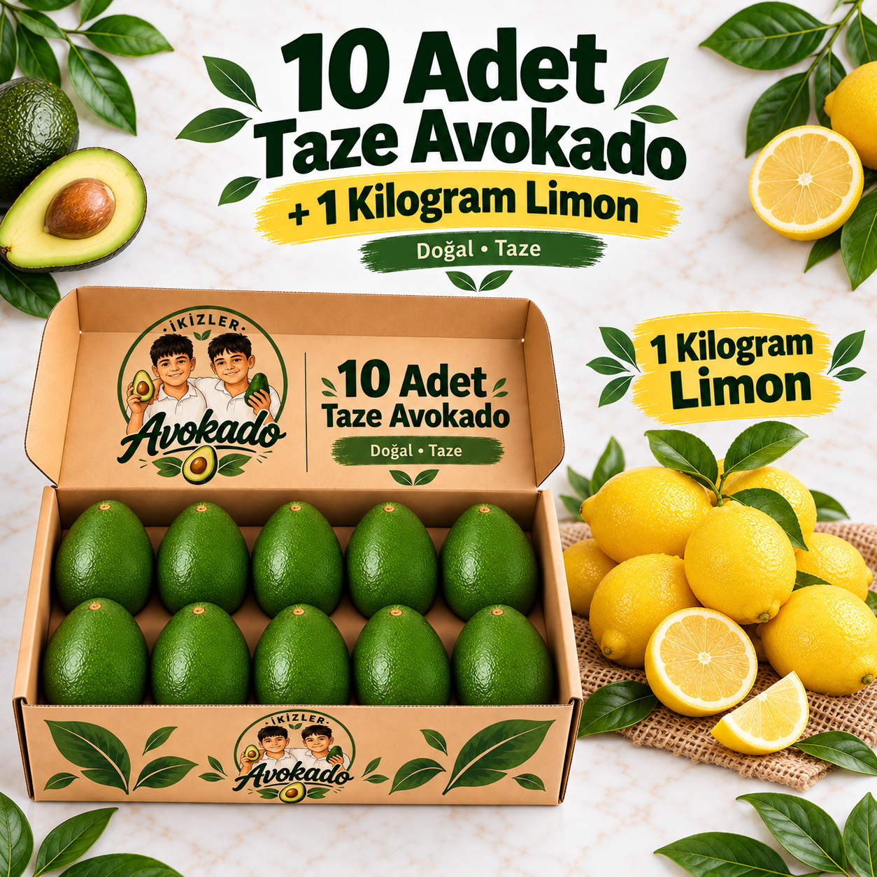 10 Adet Avokado + 1 Kg Limon